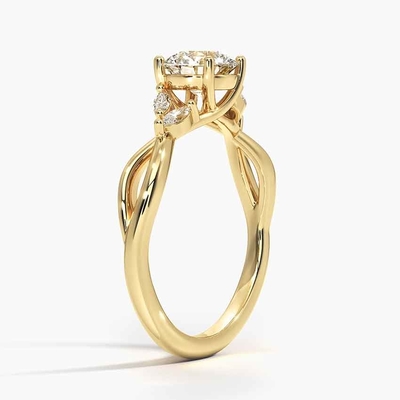 Söğüt Pırlanta Nişan Yüzüğü (1/8 Ct. Tw.) 9 Ayar Altın