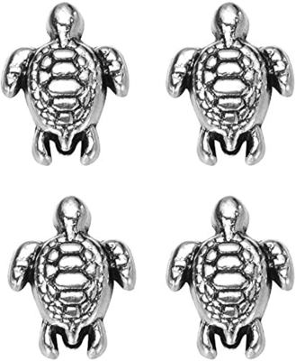 160 adet Antik Güzel Kaplumbağa Kolye Gümüş Boncuk Charms Fit Orijinal Bilezik 9x7mm