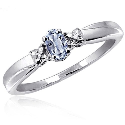 Miabella Kadın 4/5 Karat T.G.W. Tanzanite Gümüş Yarı Sonsuzluk Nişan Yüzüğü