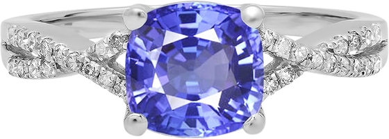 Shop LC Kadın Platin Sarı Altın Mavi Tanzanite Birthstone Zirkon Yüzük Ölçüsü 8 Hediyeler