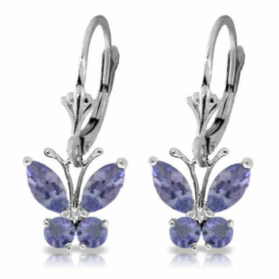 Doğal Tanzanite Küpe Klipsi Değerli Taş Takı Gerçek Saf Hakiki 925 Katı Gümüş