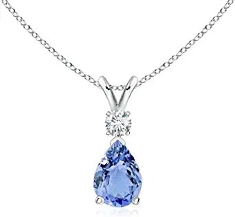 3.12 Karat Hakiki Tanzanit Ve Beyaz Topaz 3 Parça Kolye 925 Ayar Gümüş