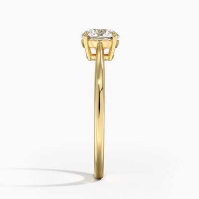 Sapphire Elle Tektaş Yüzük Seti 6 mm Premium Mavi Yuvarlak Safir ile