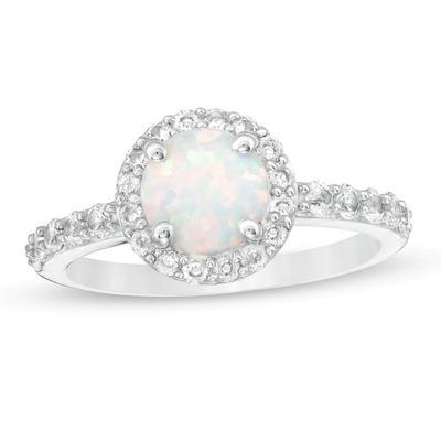 Oval Opal ve 1/15 CT. TW Pırlanta Baypas Bölünmüş Şaft Yüzük Som Gümüş