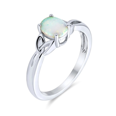 İnce CZ Accent İstiflenebilir 1/2 Eternity Oval Mavi Pembe Kadınlar İçin Opal Band Yüzük Oluşturuldu