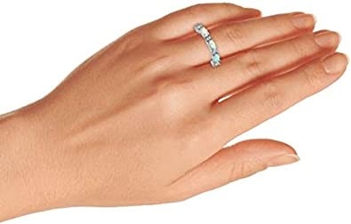 İnce CZ Accent İstiflenebilir 1/2 Eternity Oval Mavi Pembe Kadınlar İçin Opal Band Yüzük Oluşturuldu