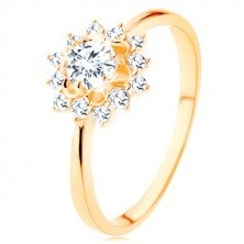 Söğüt Pırlanta Nişan Yüzüğü (1/8 Ct. Tw.) 9 Ayar Altın