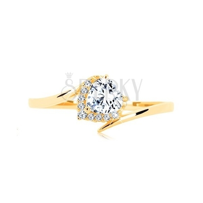 Söğüt Pırlanta Nişan Yüzüğü (1/8 Ct. Tw.) 9 Ayar Altın