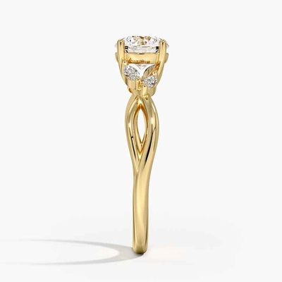 Söğüt Pırlanta Nişan Yüzüğü (1/8 Ct. Tw.) 9 Ayar Altın