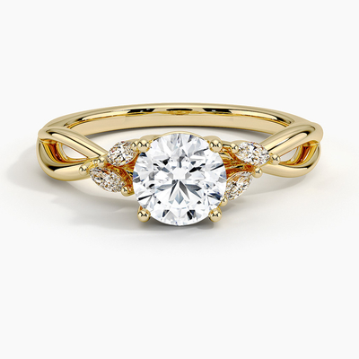 Söğüt Pırlanta Nişan Yüzüğü (1/8 Ct. Tw.) 9 Ayar Altın