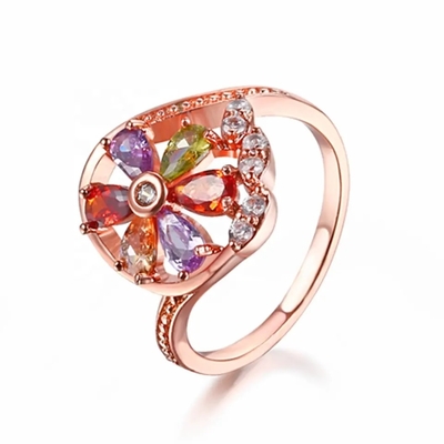 Garnet Morganit Peridot Kristal Zirkon Set Küpe Kolye Kolye Yüzük