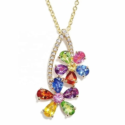 925 Ayar Gümüş Mavi Tanzanit CZ Takı Aralık Birthstone Kolye Tanzanit Taşlı Takı Kolye