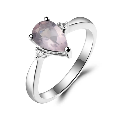 Yeni 925 Ayar Gümüş CZ Gökkuşağı Mistik Topaz Mistik Topaz Birthstone Ay Nişan Yüzüğü