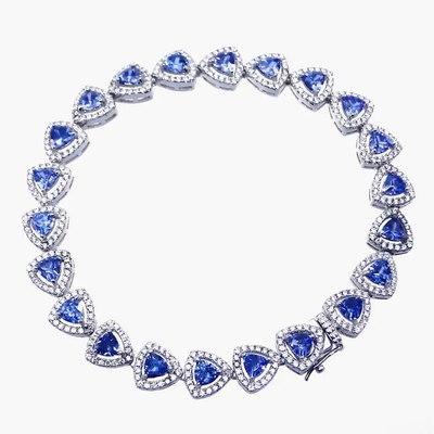 Toptan 925 Ayar Gümüş Rose Altın Kaplama Oval Kesim Tanzanite Kolye Ucu