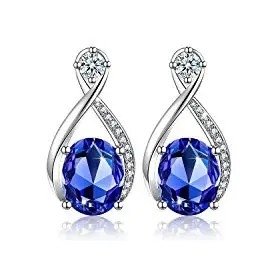 925 Ayar Gümüş Yüzük Kolye Küpe Halo Oval Şekil Tanzanite Takı Setleri