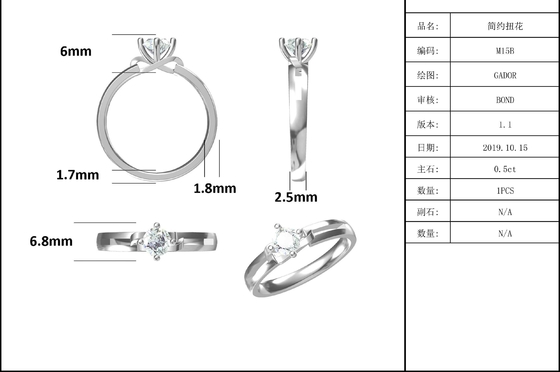 Beyaz Kare Mozanit Ve Safir Platineve Pırlantalı Bayan Yüzük Silver1.94CTW