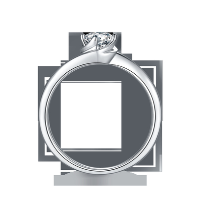 Beyaz Altın 14 Karat Lab Grown Moissanite Vintage Inspired Moissanite Nişan Pırlanta Takı Yüzük