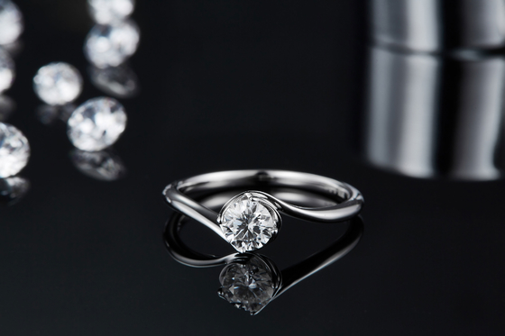 Beyaz Altın 14 Karat Lab Grown Moissanite Vintage Inspired Moissanite Nişan Pırlanta Takı Yüzük