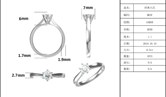 Minimalist Düğün Takısı 9K Gümüş Yüzük Yuvarlak Kesim Beyaz Mozanit CZ