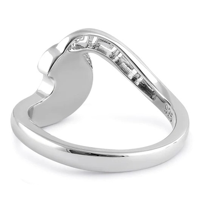 Sterling Sliver 925 Antik Yunan Menderes Anahtarı Modern Dalga Tasarımı Mavi Opal Yüzük Kadınlar İçin