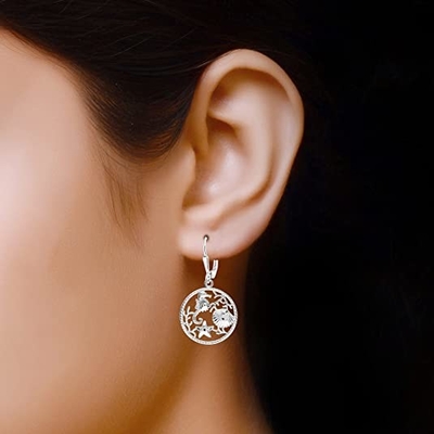 Ross-Simons Sterling Deniz Yaşamı Boncuk Charms Kolye Kolye Kadınlar için