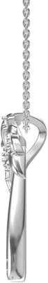 Silver Smile - Kadınlar için 17.5 inç Çapa Zinciri ile Katı Gümüş Güzel Tropikal Palmiye Ağacı Kolye Kolye