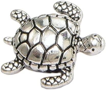 160 adet Antik Güzel Kaplumbağa Kolye Gümüş Boncuk Charms Fit Orijinal Bilezik 9x7mm