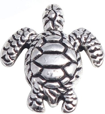 160 adet Antik Güzel Kaplumbağa Kolye Gümüş Boncuk Charms Fit Orijinal Bilezik 9x7mm