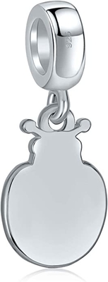 Böcek Bahçe Anne Bebek Uğur Böceği Kırmızı CZ Dangle Charm Boncuk İyi Şanslar