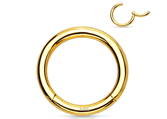 Helix Piercing Kıkırdak Tragus için 14K Altın Tıklayıcı 16g-40g