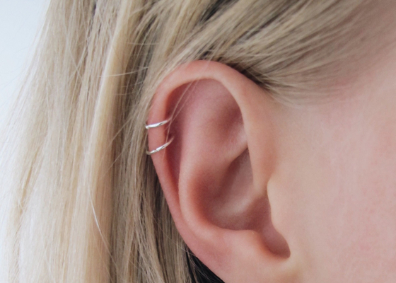 Helix Piercing Kıkırdak Tragus için 14K Altın Tıklayıcı 16g-40g
