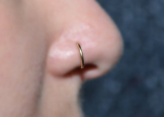 Helix Piercing Kıkırdak Tragus için 14K Altın Tıklayıcı 16g-40g