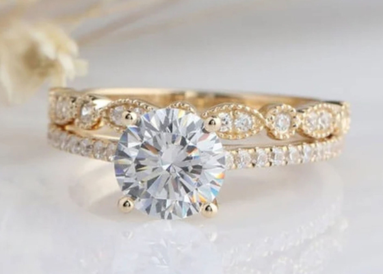 18K Beyaz Altın Pırlanta Alyans 1.25CT 6.5mm ODM