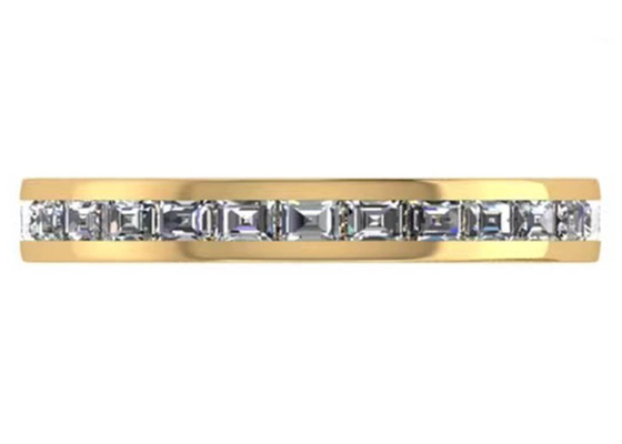 27pcs Pırlanta 18K Rose Gold Yüzük 2.0 × 1.5MM OEM ODM Hediye İçin