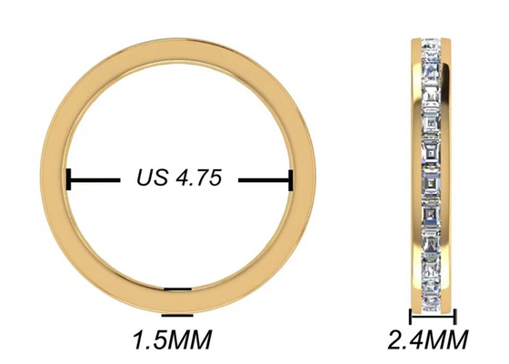27pcs Pırlanta 18K Rose Gold Yüzük 2.0 × 1.5MM OEM ODM Hediye İçin