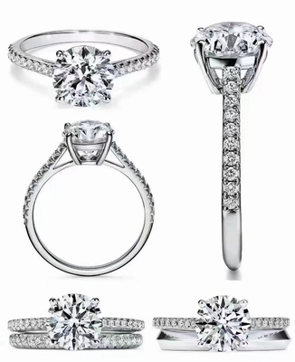 38 adet Doğal Pırlanta Alyans Ayarları Yuvarlak Kesim 1.2ct RD7MM