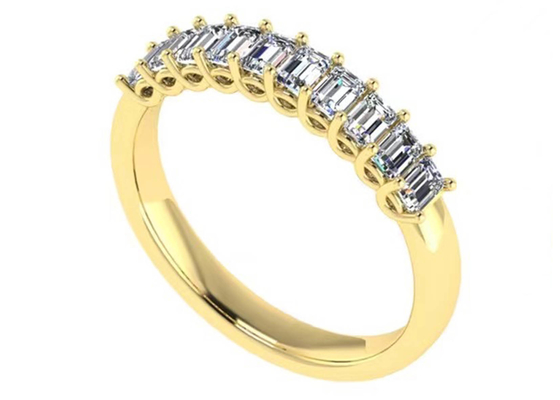10 adet Pırlanta 18k Rose Gold Yüzük 3.0×2.0mm Yıldönümü için EM Kesim