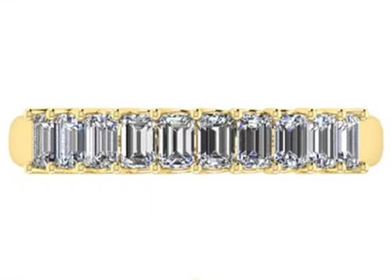 10 adet Pırlanta 18k Rose Gold Yüzük 3.0×2.0mm Yıldönümü için EM Kesim