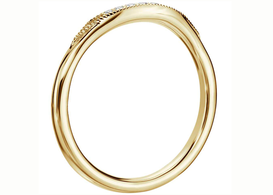 Minik Dainty 14 Ayar Sarı Altın Yüzük, Pırlanta İstifleme Yüzükleri 2mm 1.5mm 1.3mm Boyut