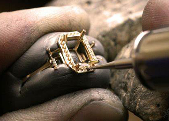 OEM Yarı Montaj Yüzük Ayarları, 0.18ct 1.5mm Doğal Pırlanta Yüzük