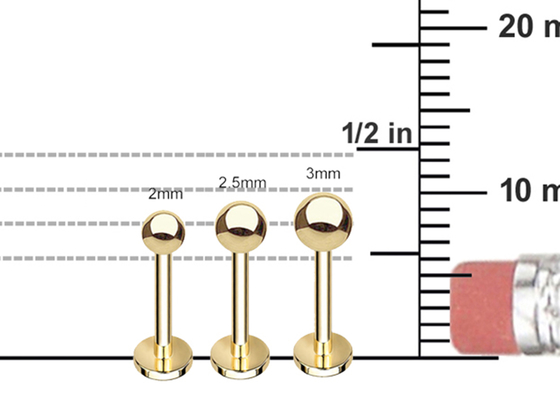 OEM 14k Altın Kıkırdak Küpe, Vücut Piercing Küpe 5mm 8mm 10mm Uzunluk