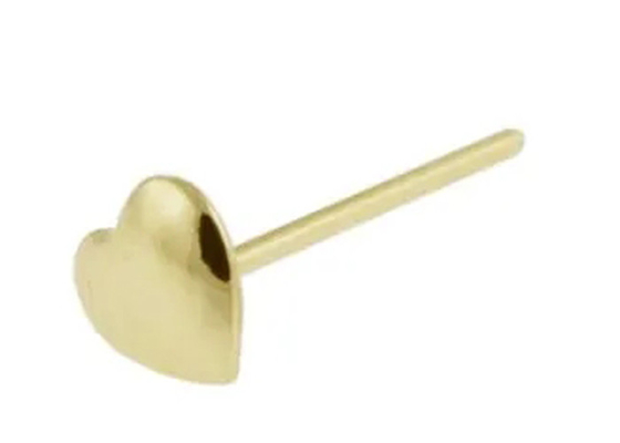 Piercing 18K Sarı Altın Pırlanta Burun Damızlık Kalp Şekli 3mm OEM ODM