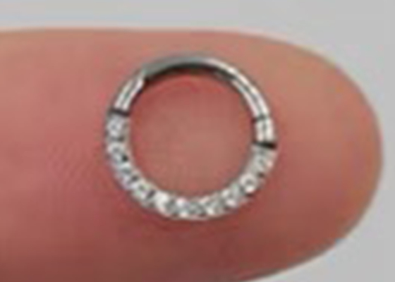 Burun Septum için 14G 16G 14k Altın Clicker Piercing 6mm 10mm Boyut