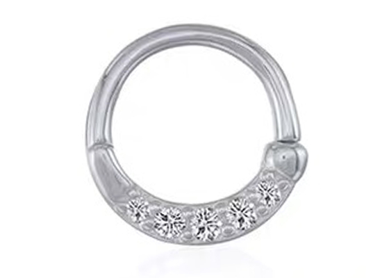Eternity Hoop 14K Altın Clicker Piercing Burun Septum için OEM ODM