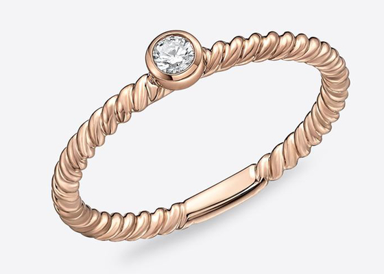 Kare Pırlanta 14 Ayar Som Altın Septum Yüzük, Çember Burun Deliği Yüzük 1.0mm×10mm