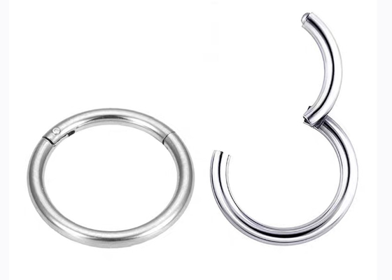 Periceing Beyaz Altın Clicker, 14k Altın Çember Küpeler Yıldönümü için OEM ODM