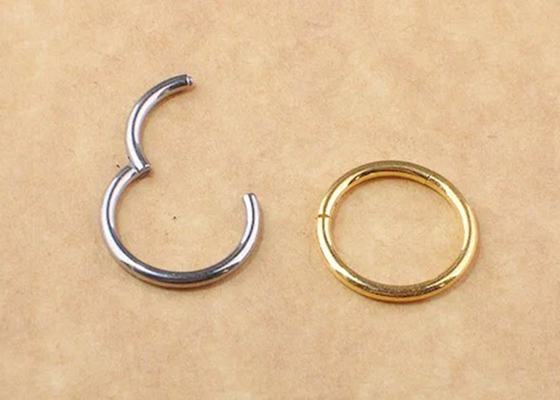 Periceing Beyaz Altın Clicker, 14k Altın Çember Küpeler Yıldönümü için OEM ODM