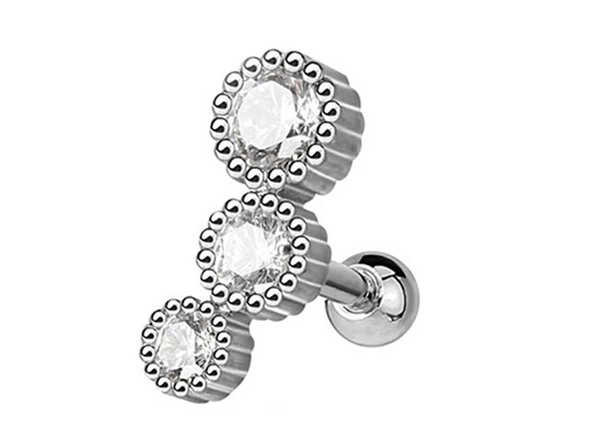 Kıkırdak Tragus Dia için Steril Altın Vücut Piercing Takı Küpe 3 × 3mm ODM
