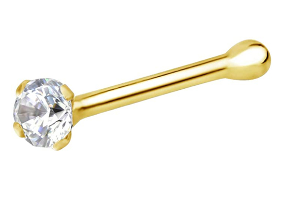 7mm 14k Altın Burun Halkası, Tahriş Edici Olmayan Burun Piercing Takı OEM