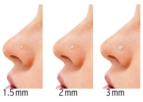 7mm 14k Altın Burun Halkası, Tahriş Edici Olmayan Burun Piercing Takı OEM